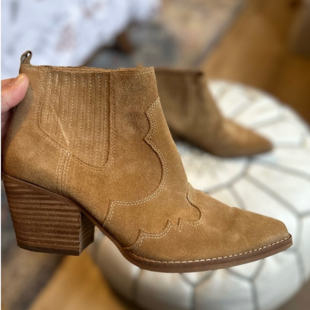 Sam Edelman Women’s Winona Natural Ankle Boot Bootie Western Cowboy Size 8.